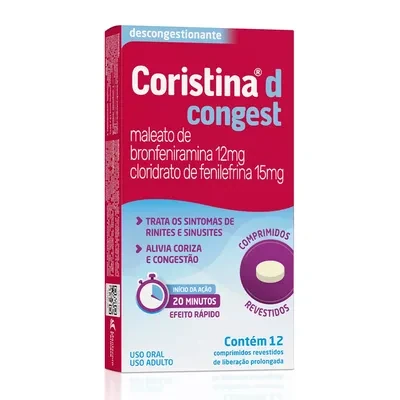 Coristina D Congest Com 12 Comprimidos